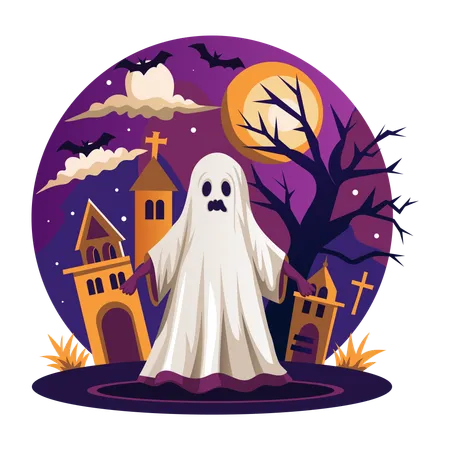 Spooky Ghost  Illustration