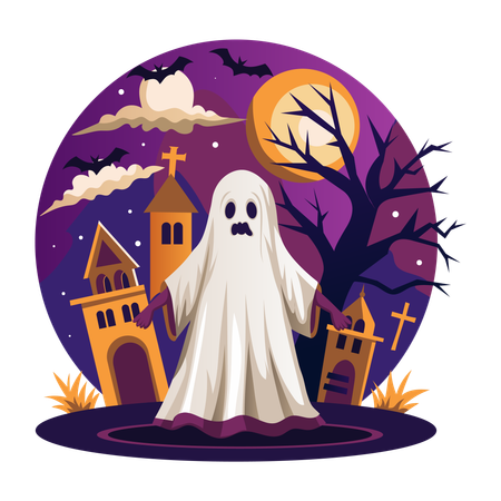Spooky Ghost  Illustration
