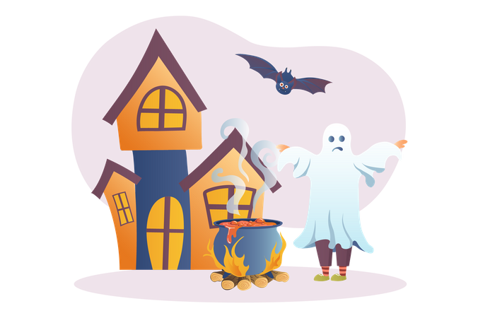 Spooky halloween celebration  Illustration