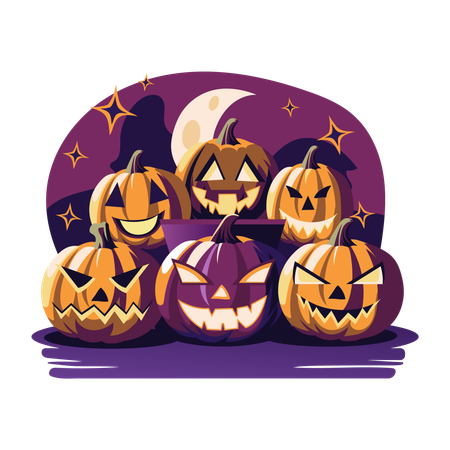 Spooky Pumpkins  Illustration