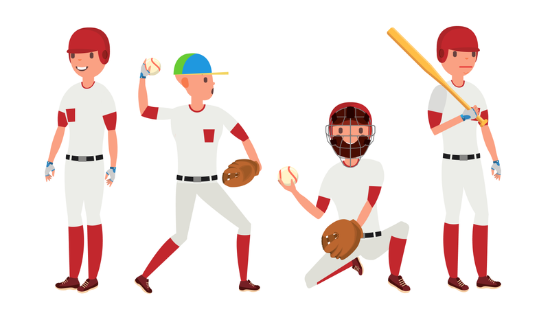 Sport Baseball Player Illustration