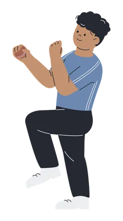 Pratique du cricket sportif  Illustration