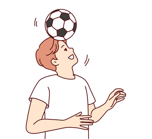 Sport player plying football  Illustration