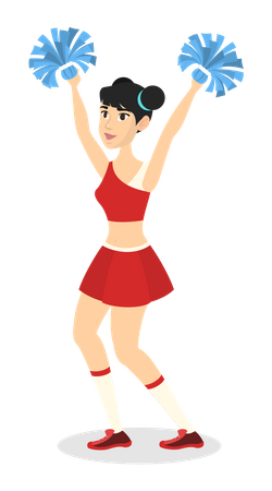 Pom-pom girl sportive  Illustration