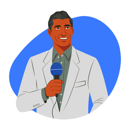 Sports Commentator  Illustration