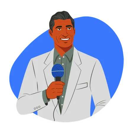 Sports Commentator  Illustration