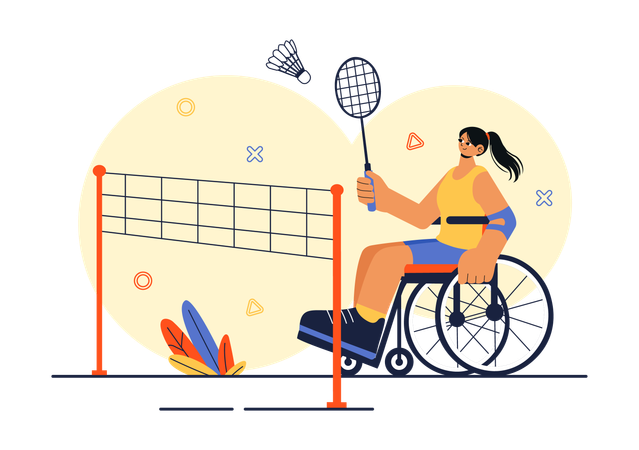 Sports for Disabled People Illustration  Illustration