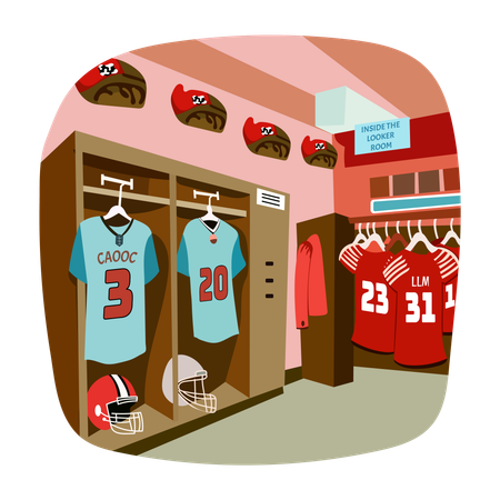 Sports Locker Room  Illustration