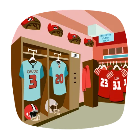 Sports Locker Room  Illustration