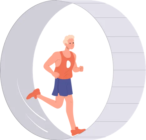 Sportsman doing running  Illustration