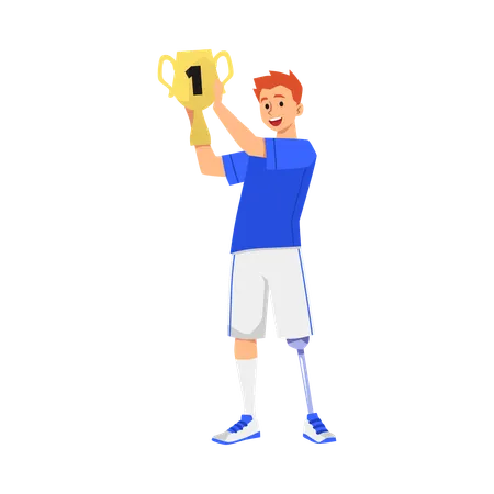 Sportsman of sport competition for people with disabilities  Illustration