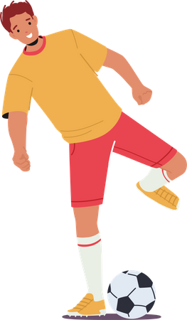 Sportsman playing soccer  Illustration