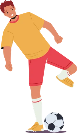 Sportsman playing soccer  Illustration