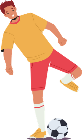 Sportsman playing soccer  Illustration
