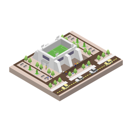 Sportstadion  Illustration