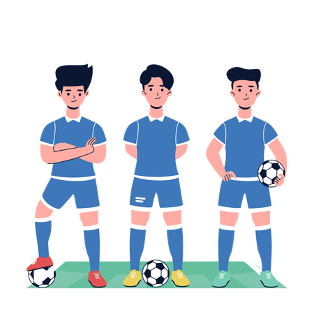 Sportteam nimmt am Wettbewerb teil  Illustration