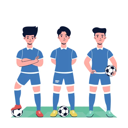 Sportteam nimmt am Wettbewerb teil  Illustration