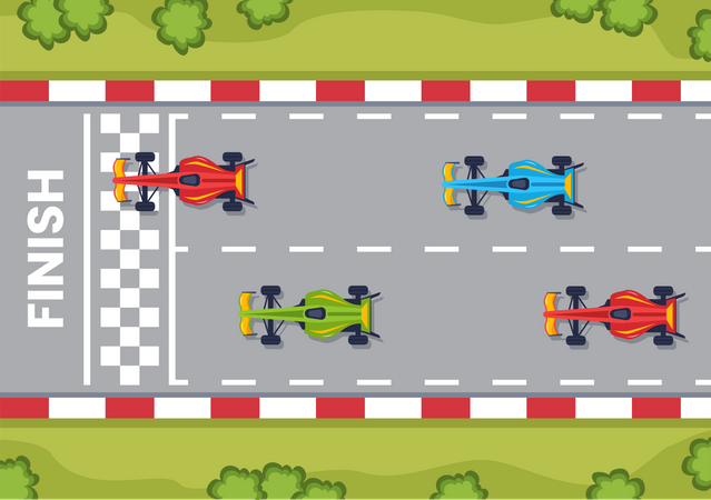Sportwagenrennen  Illustration