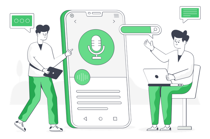 Sprachassistent  Illustration