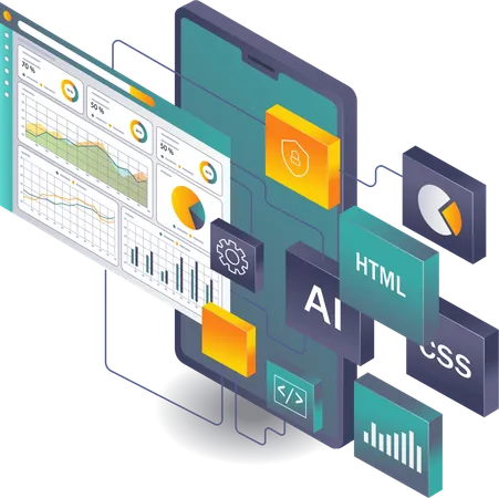 App-Updates zur Sprachprogrammanalyse für Smartphones  Illustration