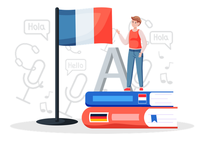 Sprachkurse in Frankreich  Illustration