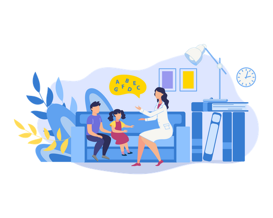Sprachunterricht  Illustration