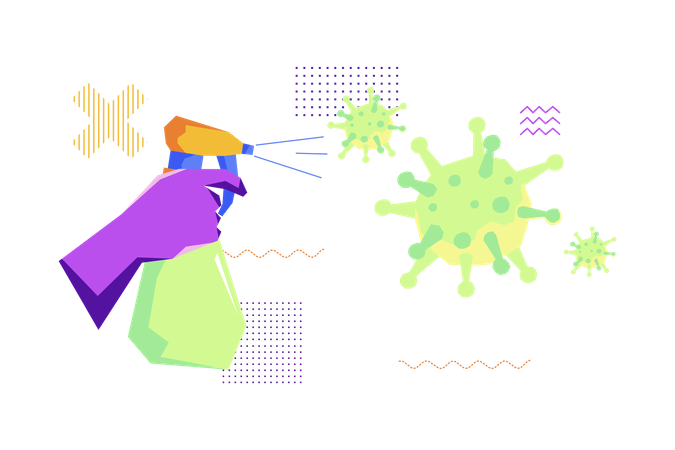 Spray désinfectant covid  Illustration