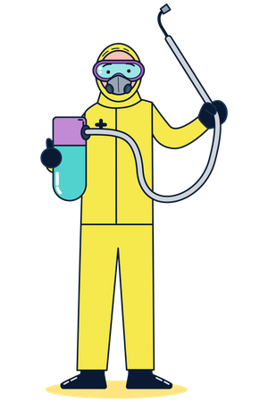 Spray desinfectante para coronavirus  Ilustración