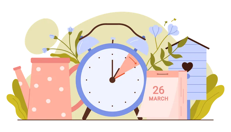 Spring forward  Illustration