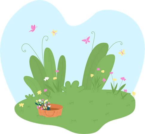Spring garden Illustration