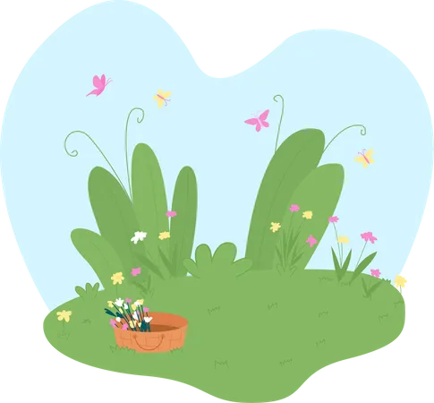 Spring garden  Illustration