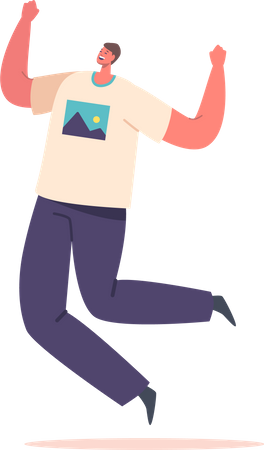 Springender Mann  Illustration