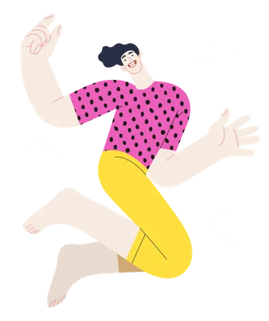 Springendes Mädchen  Illustration