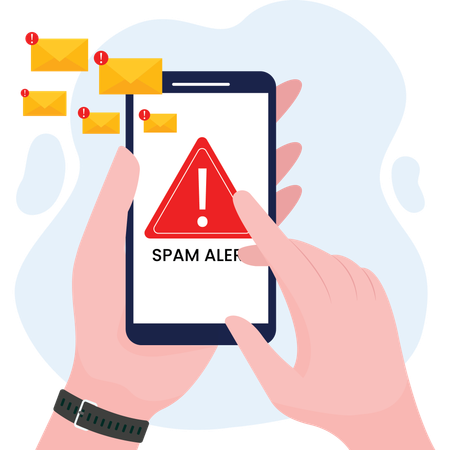 Spy Alert Notification  Illustration