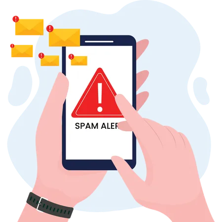 Spy Alert Notification  Illustration