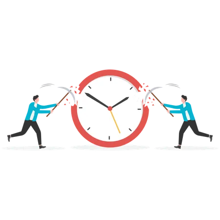 Squeeze out time for business  Illustration