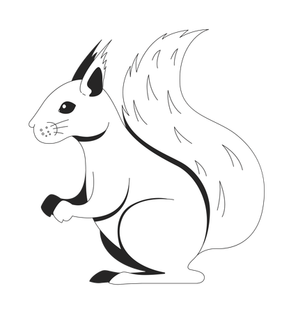 Squirrel standing  Illustration