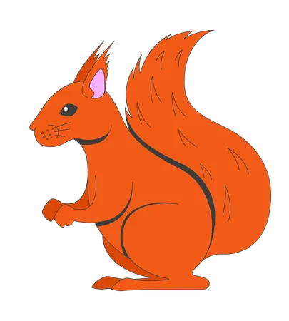 Squirrel standing  Illustration