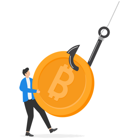 Сrypto currency fraud  일러스트레이션