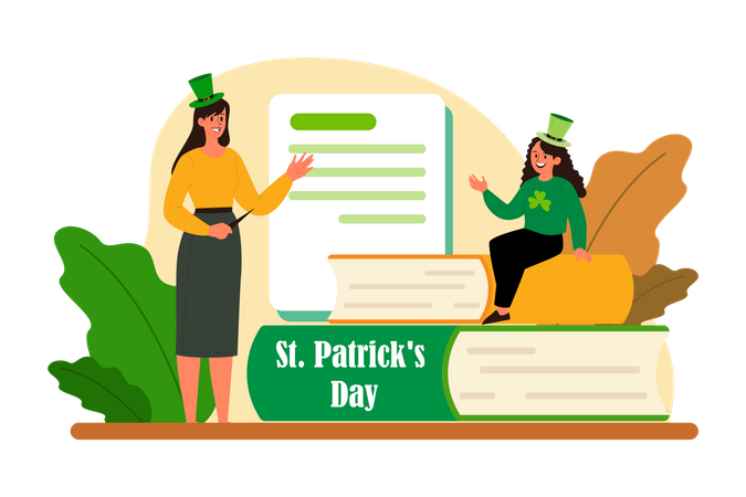 St Patrick’s Day book  Illustration