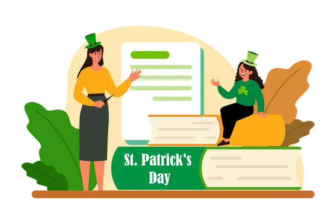 Buch zum St. Patrick’s Day  Illustration