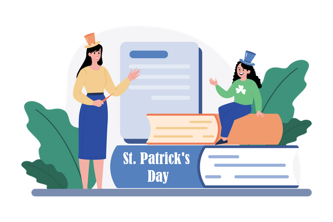 Buch zum St. Patrick’s Day  Illustration