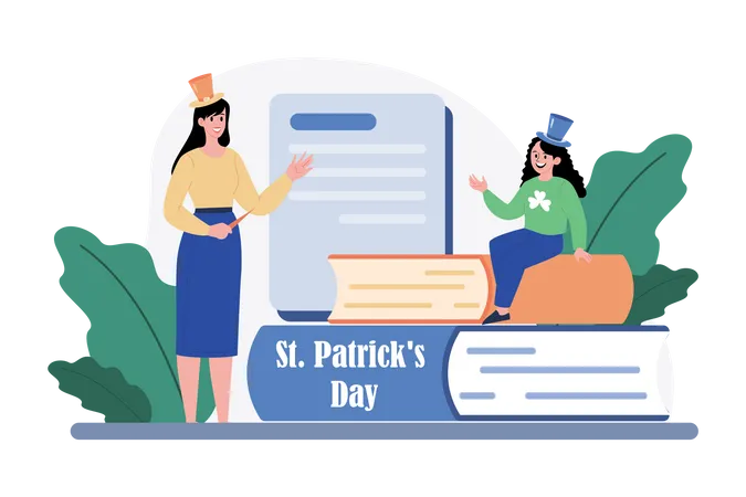 Buch zum St. Patrick’s Day  Illustration