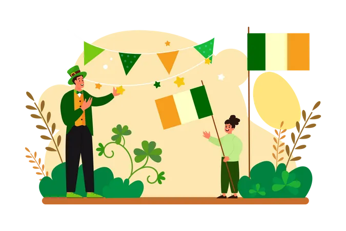 Feier zum St. Patrick’s Day  Illustration