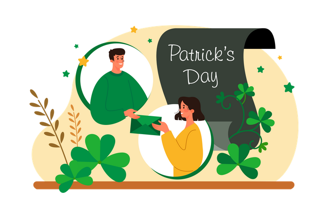 St Patrick’s Day invitation card Illustration