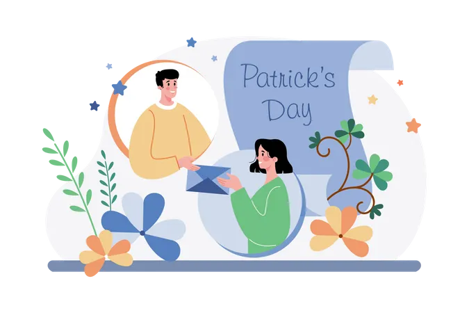 St Patrick’s Day invitation card  Illustration
