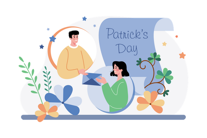 St Patrick’s Day invitation card  Illustration