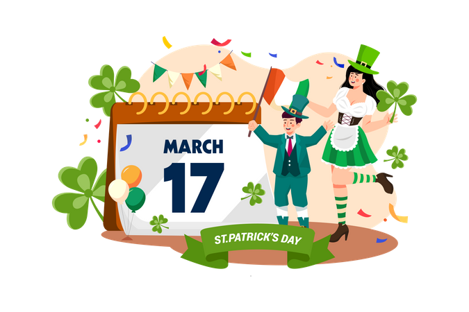 St. Patricks Tag  Illustration