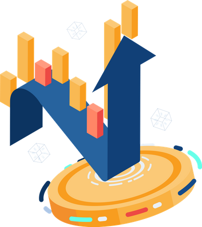 Croissance stable des pièces  Illustration