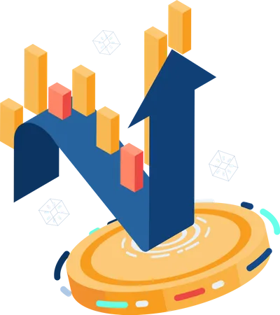 Croissance stable des pièces  Illustration